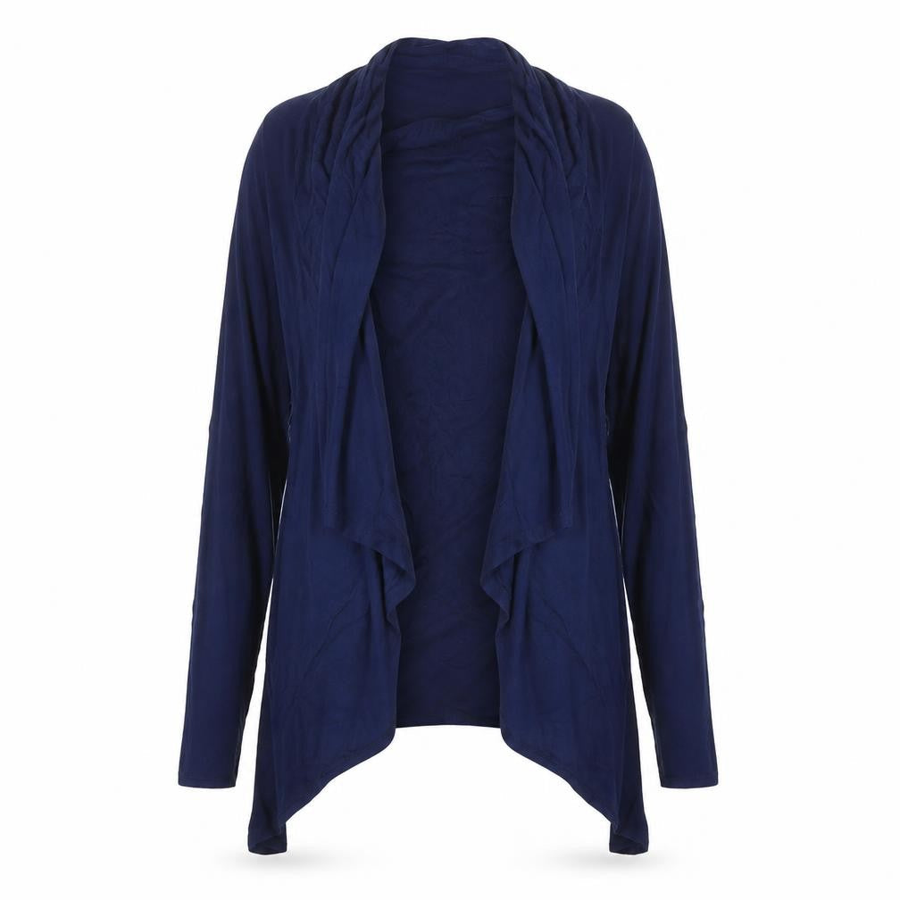 Wallis Womens Blue Viscose Basic Blouse Size M Round Neck - Mock Cardigan