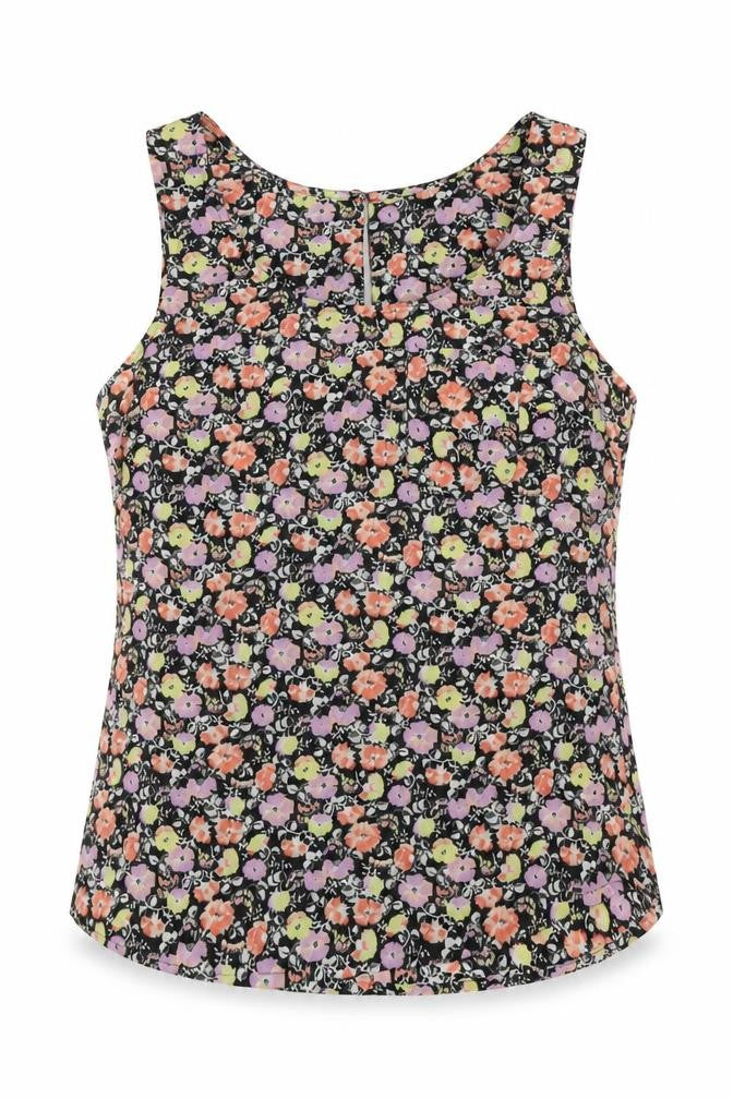 Oasis Womens Multicoloured Floral Polyester Camisole Blouse Size 8 Round Neck