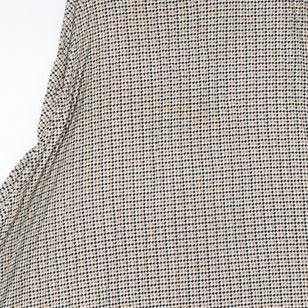 Warehouse Womens Multicoloured Polyester A-Line Skirt Size 8 Zip - Pleated