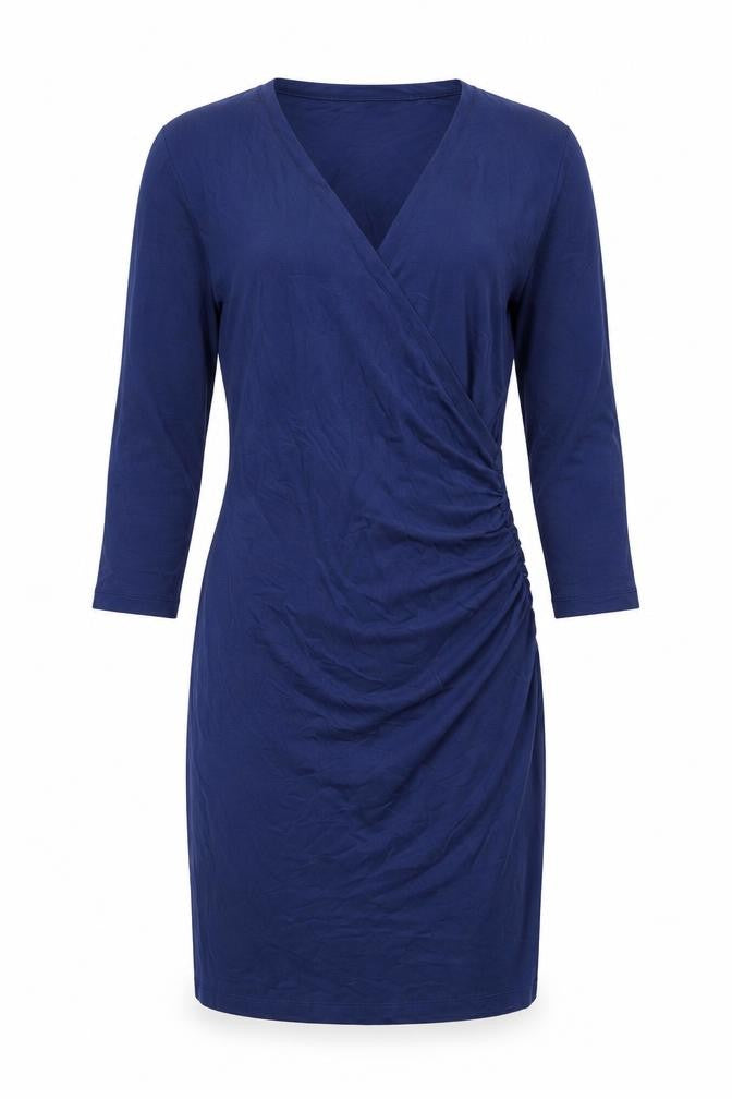 Baukjen Womens Blue Viscose Bodycon Size 14 V-Neck Pullover