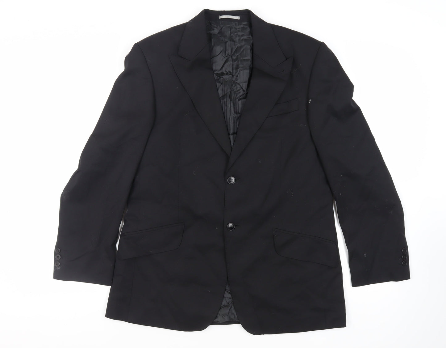 NEXT Mens Black Wool Jacket Suit Jacket Size 40 Regular
