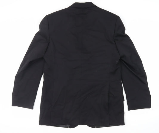 NEXT Mens Black Wool Jacket Suit Jacket Size 40 Regular