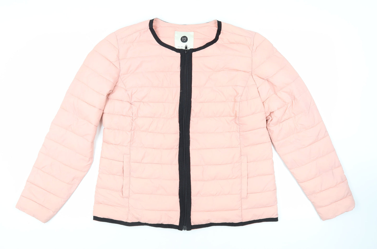 Pep Womens Pink Quilted Jacket Size XL Zip