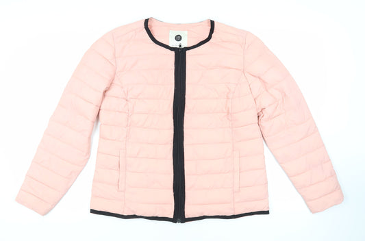Pep Womens Pink Quilted Jacket Size XL Zip
