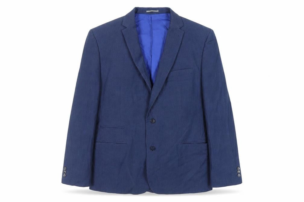 Mens 46 Chest Regular Fellini Blue Two-Button