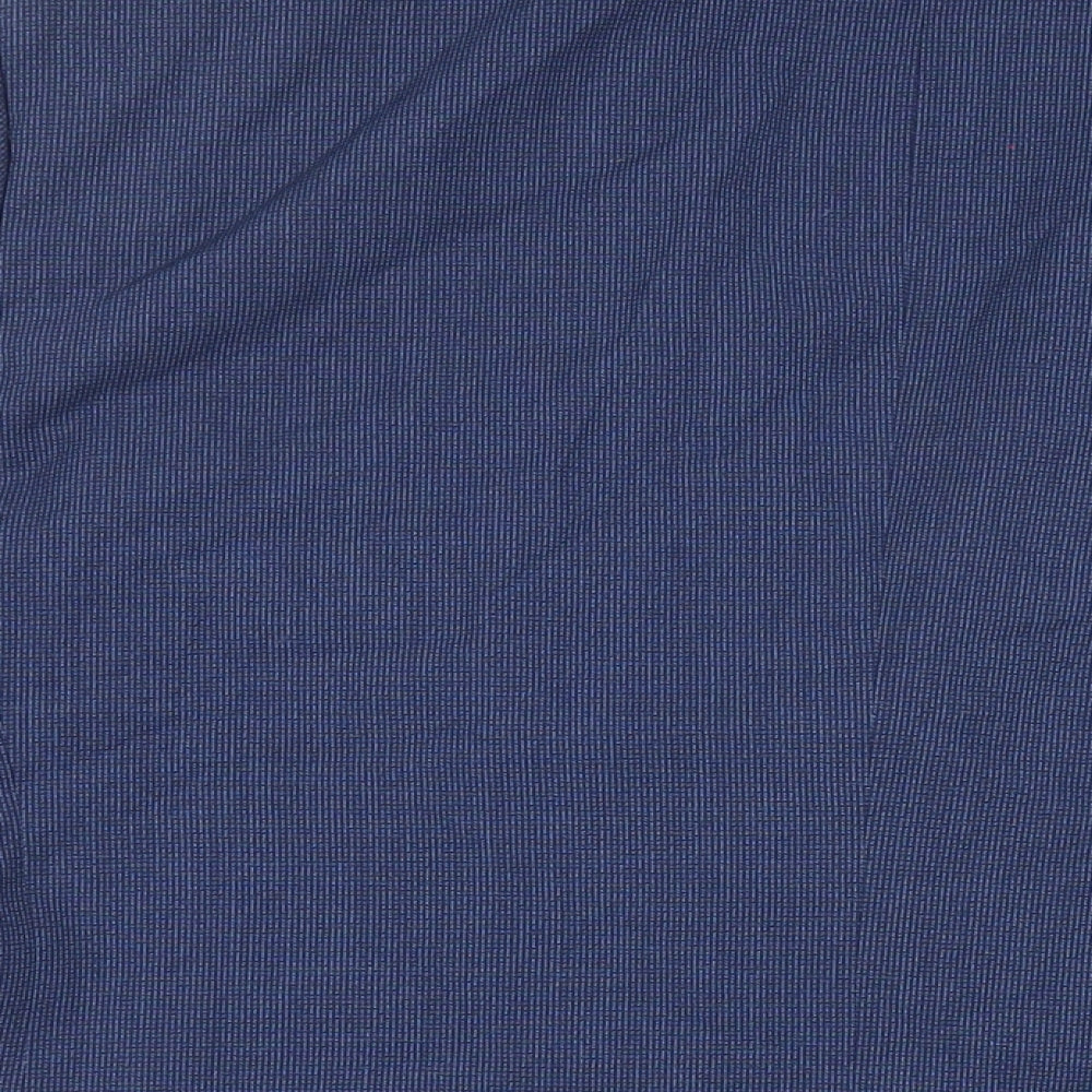 Fellini Mens Blue Polyester Jacket Suit Jacket Size 46 Regular