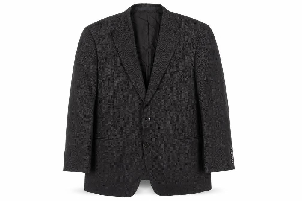 Marks and Spencer Mens Brown Geometric Wool Jacket Suit Jacket Size 44 Regular