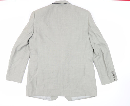 Brook Taverner Mens Green Polyester Jacket Suit Jacket Size 44 Regular