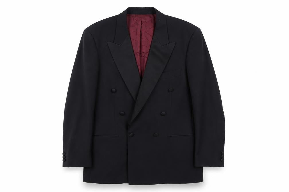Marks and Spencer Mens Black Polyester Tuxedo Suit Jacket Size 40 Regular