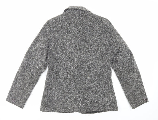 Slimma Womens Grey Jacket Blazer Size 10 Button