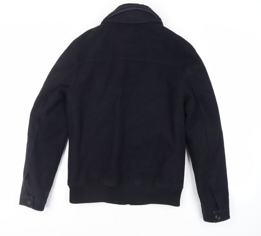 Criminal Mens Blue Jacket Size S Zip