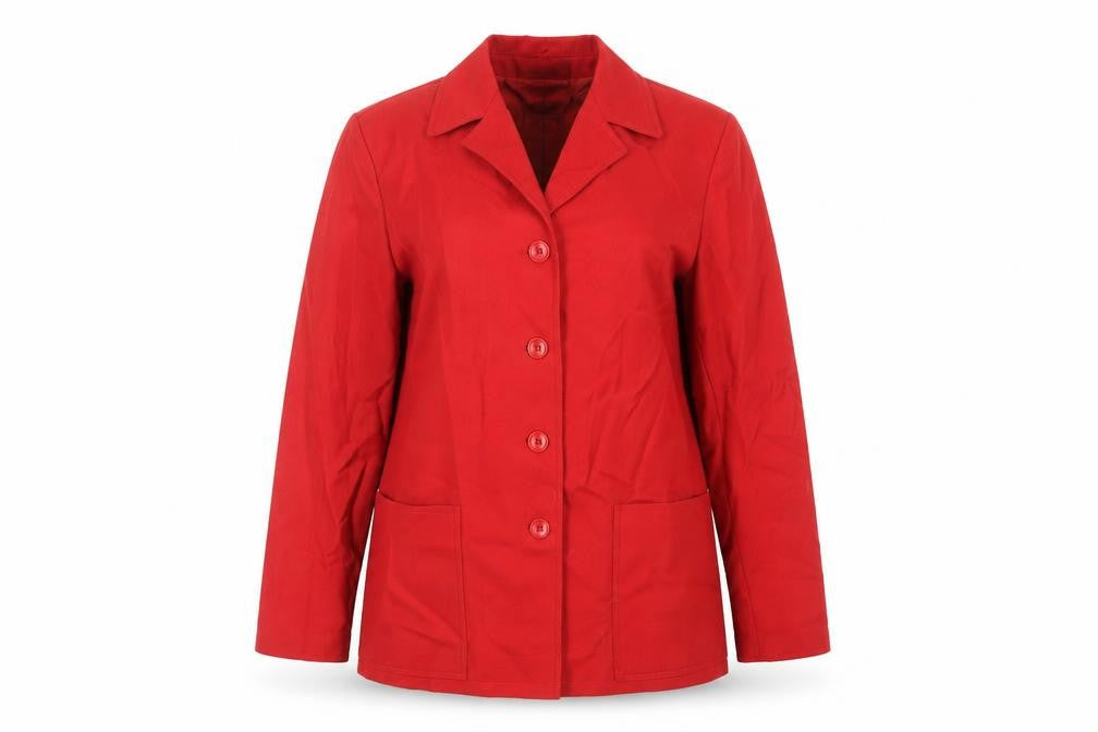 Steinbock Womens Red Jacket Blazer Size M Button - Vintage