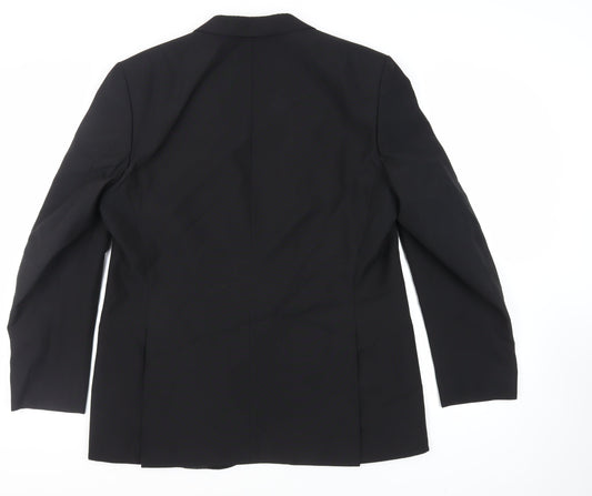 Chatsworth Mens Black Polyester Tuxedo Suit Jacket Size 46 Regular