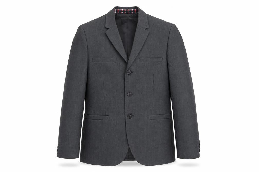 H&M Mens Grey Polyester Jacket Suit Jacket Size 38 Regular