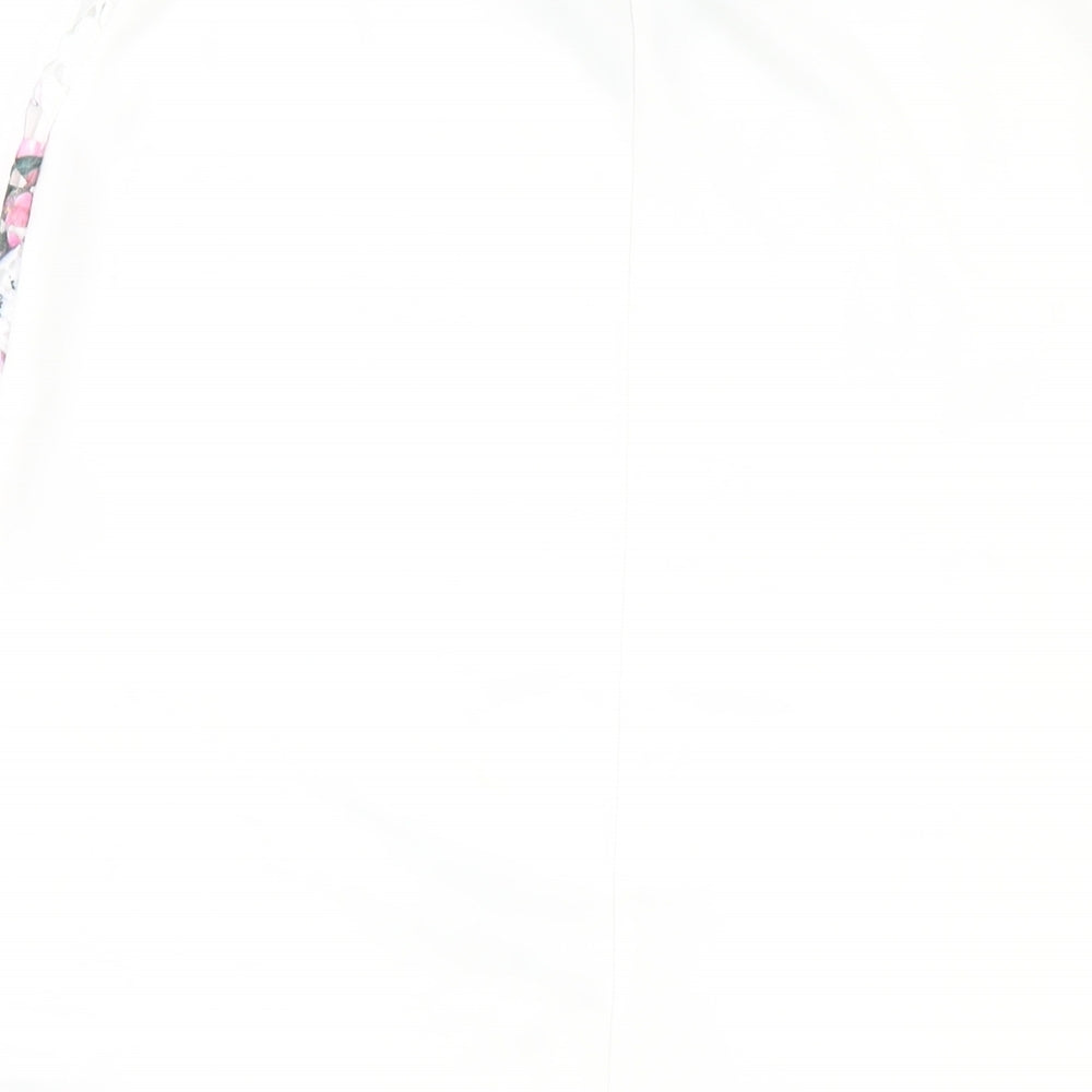 Lipsy Womens White Polyester Straight & Pencil Skirt Size 14