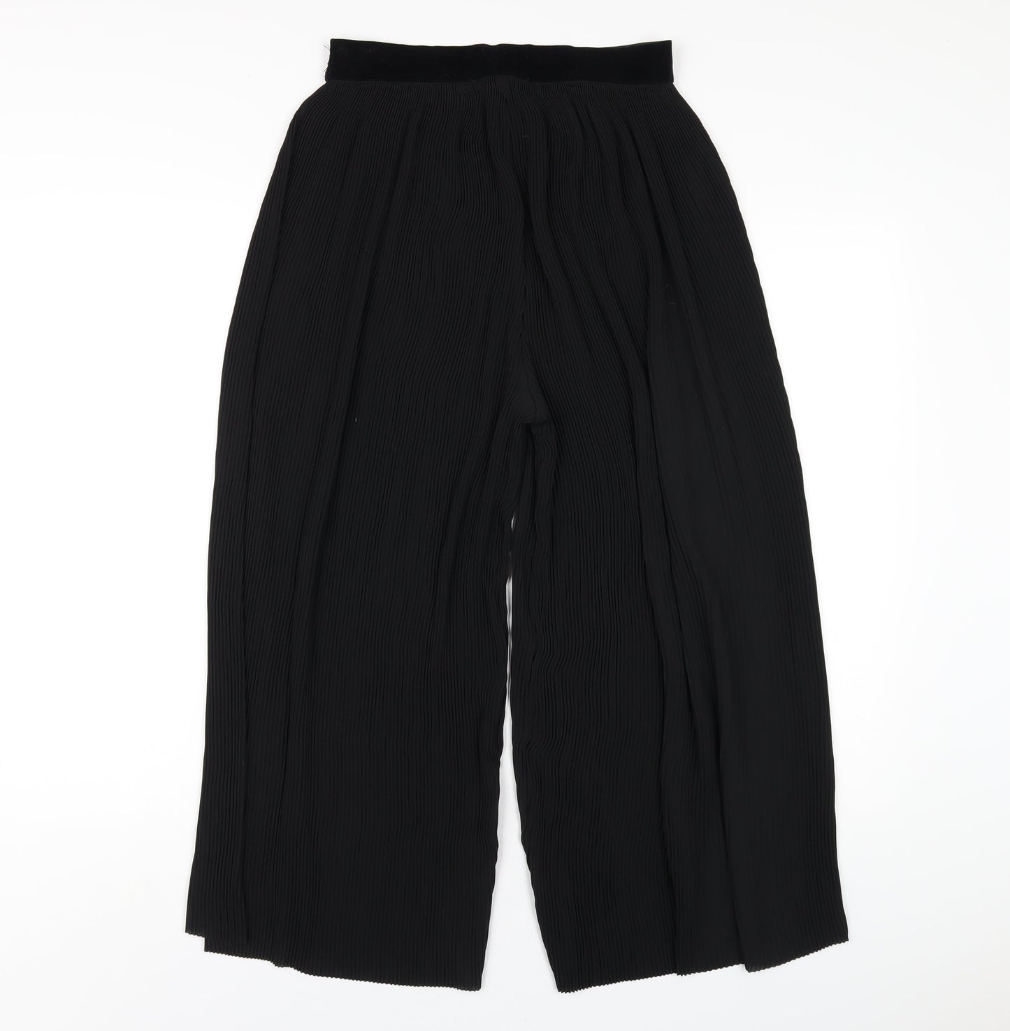 Zara Womens Black Polyester Capri Trousers Size M L23 in Regular