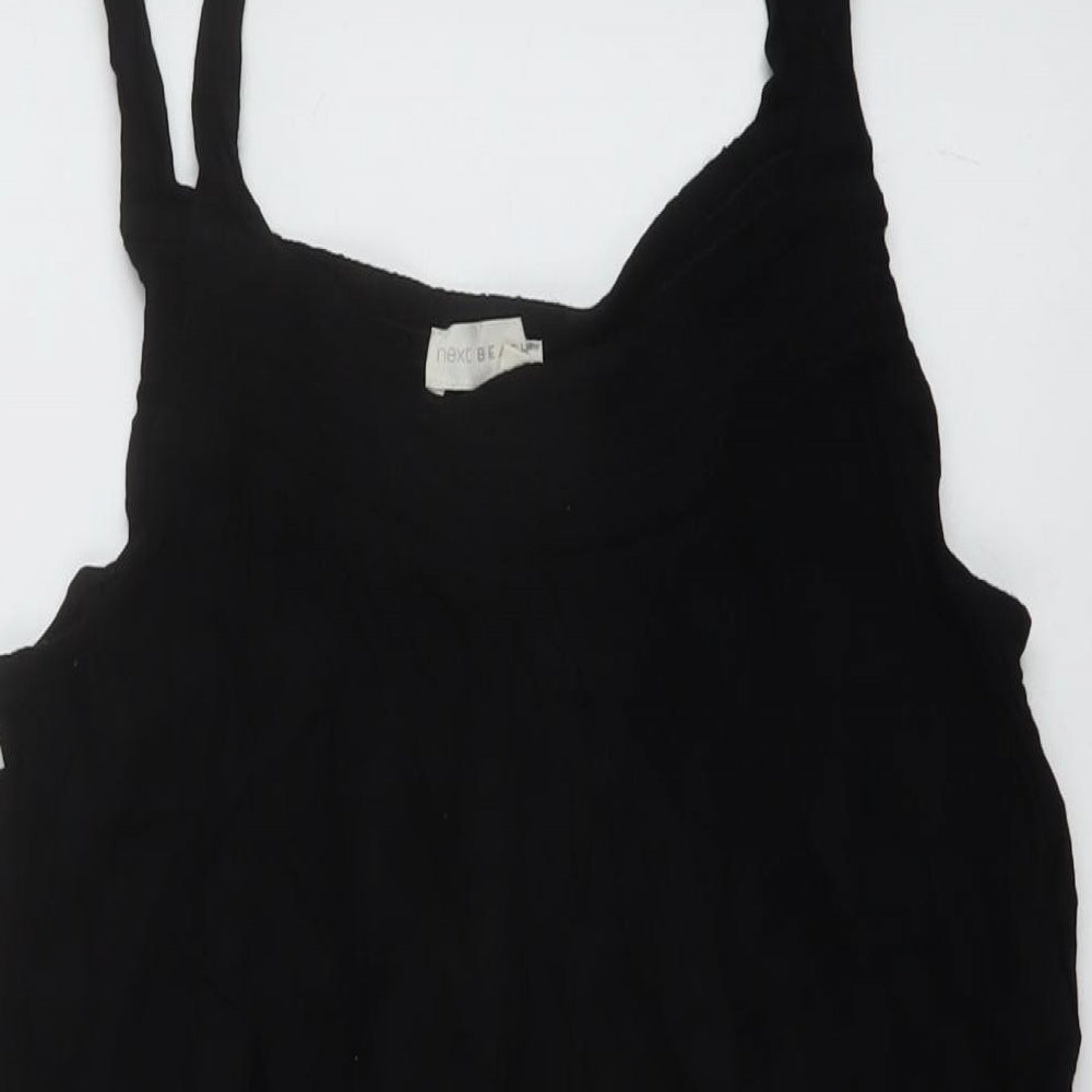 Nexyt Womens Black Viscose A-Line Size 18 Square Neck Pullover