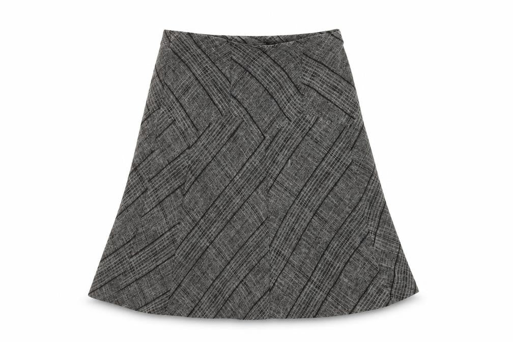 Marks and Spencer Womens Grey Plaid Polyester A-Line Skirt Size 10