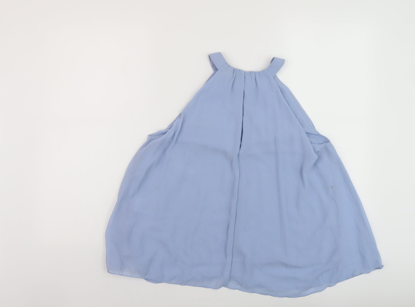 H&M Womens Blue Polyester Basic Tank Size S Round Neck