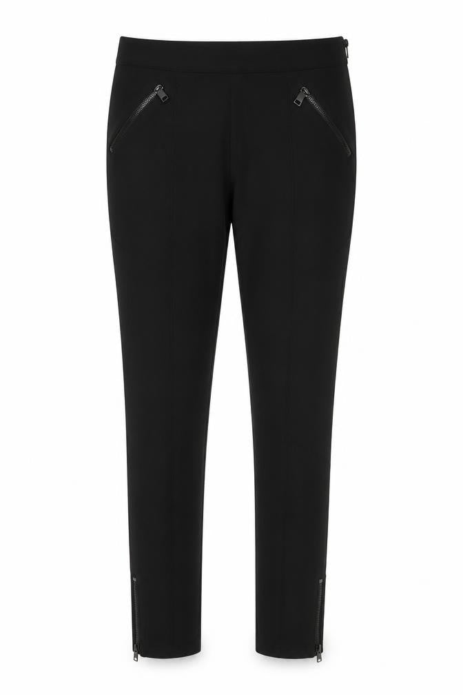 Sonder Studio Womens Black Polyester Trousers Size 14 L26 in Regular Zip