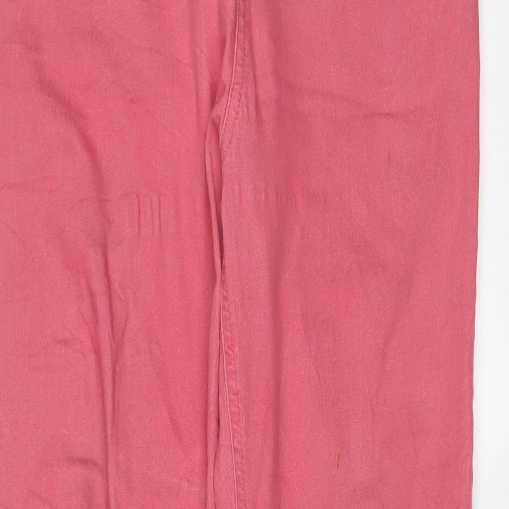 Marks and Spencer Womens Pink Cotton Jegging Jeans Size 12 L30 in Regular