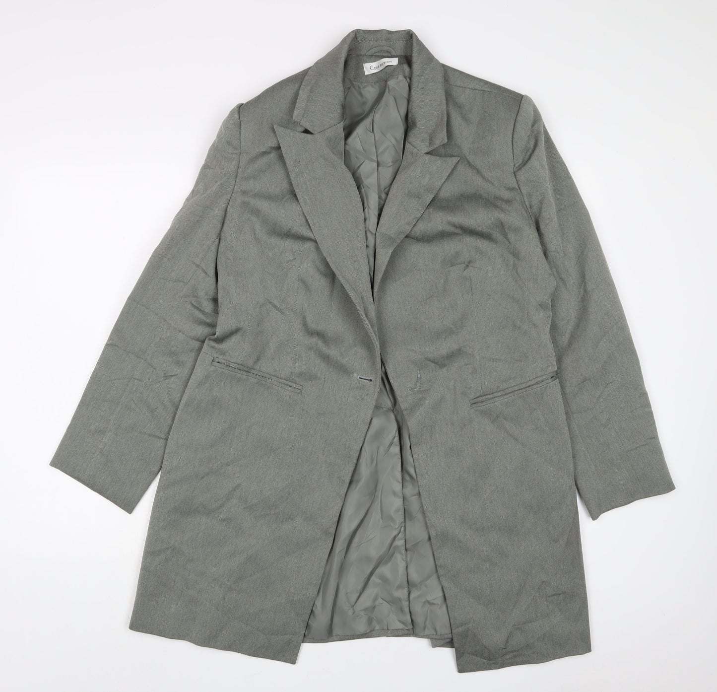 Collection Womens Green Jacket Blazer Size 18 Button