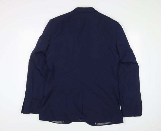 Taylor & Wright Mens Blue Polyester Jacket Suit Jacket Size 40 Regular