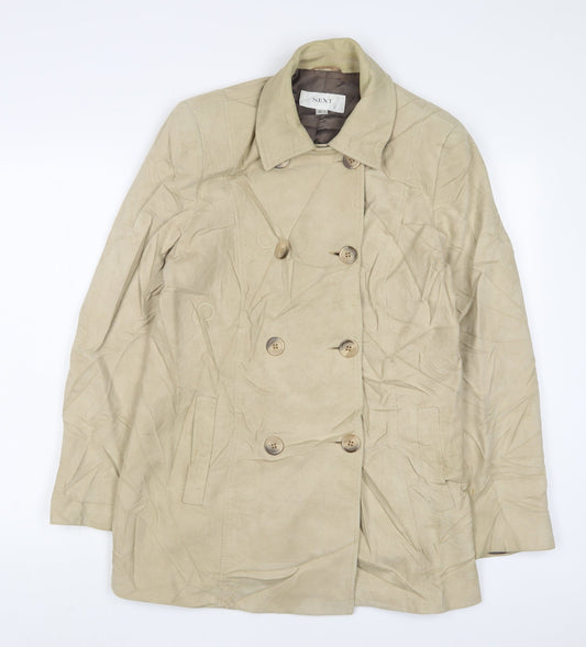 NEXT Womens Beige Jacket Size 14 Button