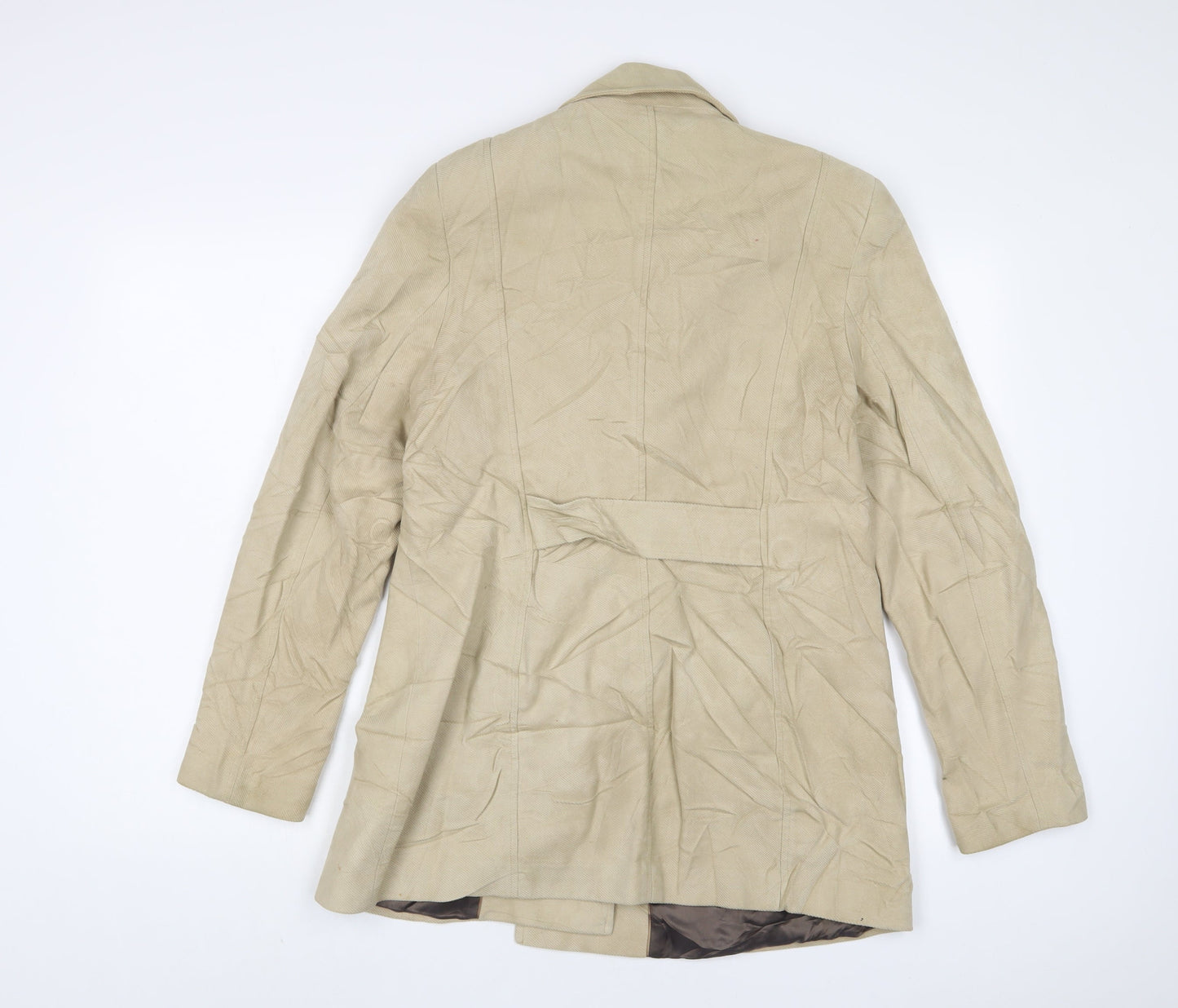 NEXT Womens Beige Jacket Size 14 Button
