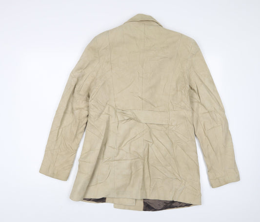 NEXT Womens Beige Jacket Size 14 Button