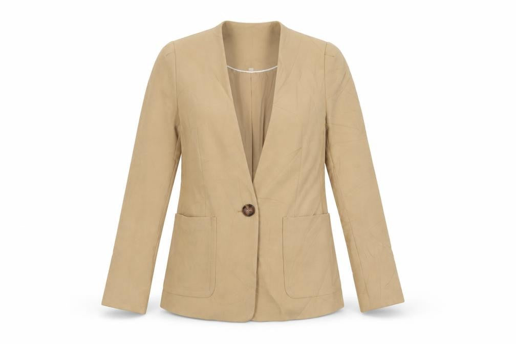 Next Womens Beige Jacket Blazer Size 8 Button