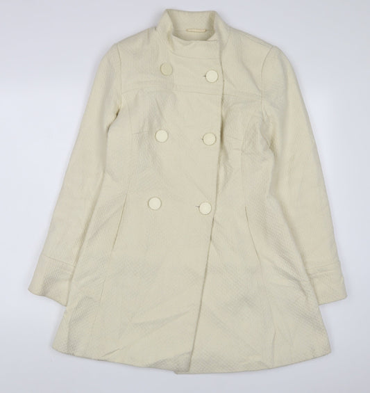 Todayswomen Womens Beige Jacket Size 8 Button