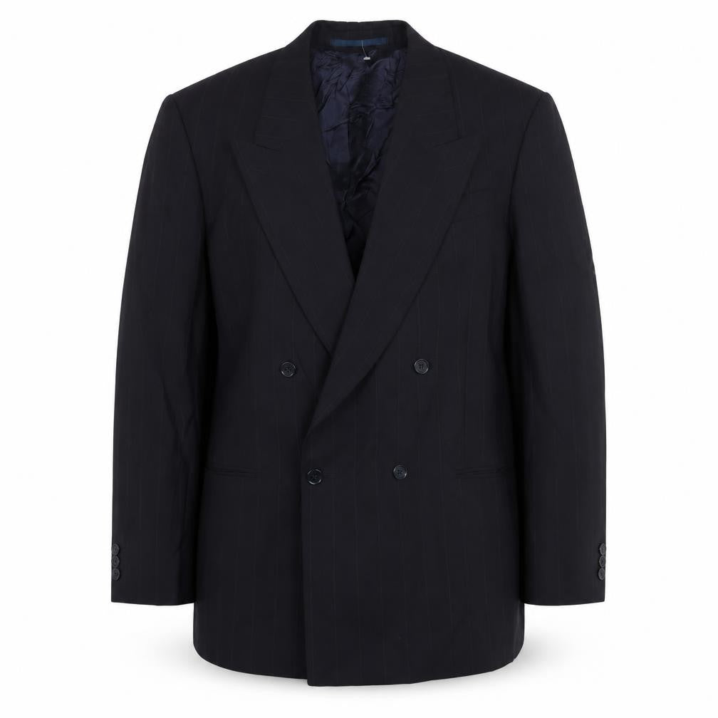 Front view of Principles men’s blue striped wool jacket suit jacket, size 44, regular