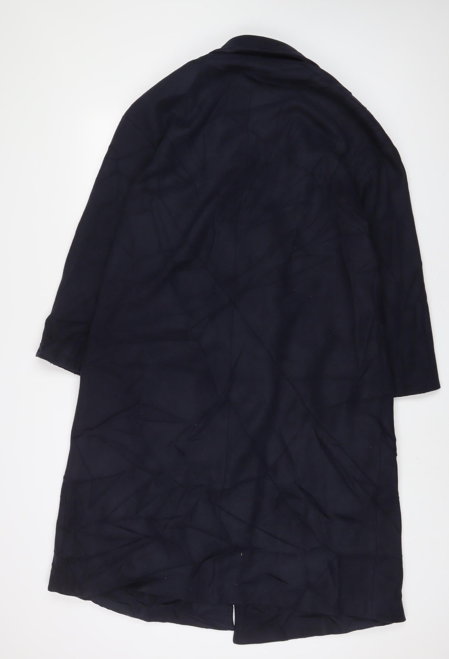 Zara Womens Blue Overcoat Coat Size S Button