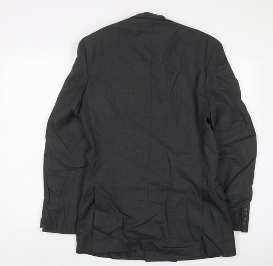 Alexander Mens Grey Wool Jacket Suit Jacket Size 36 Regular