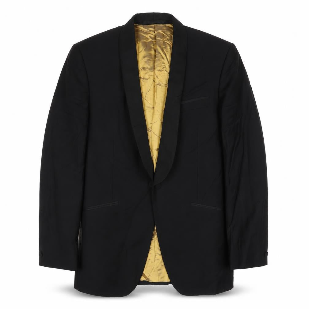 Front view of Autograph men’s blue wool jacket suit jacket, size 38, regular
