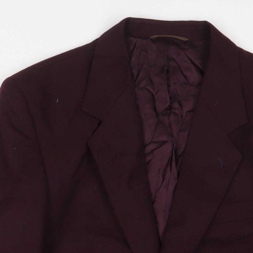 Skopes Mens Purple Wool Jacket Suit Jacket Size 40 Regular