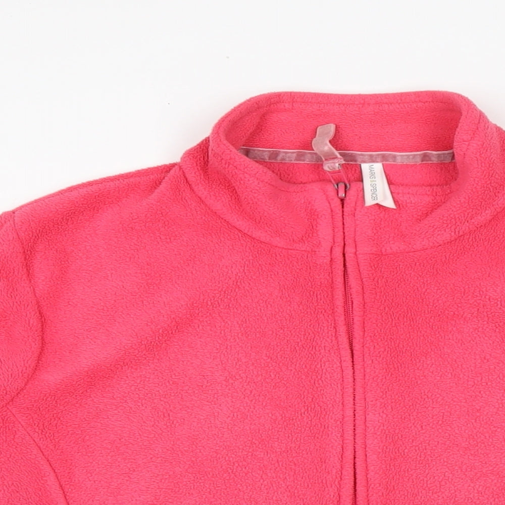 Marks and Spencer Womens Pink Jacket Size 16 Zip