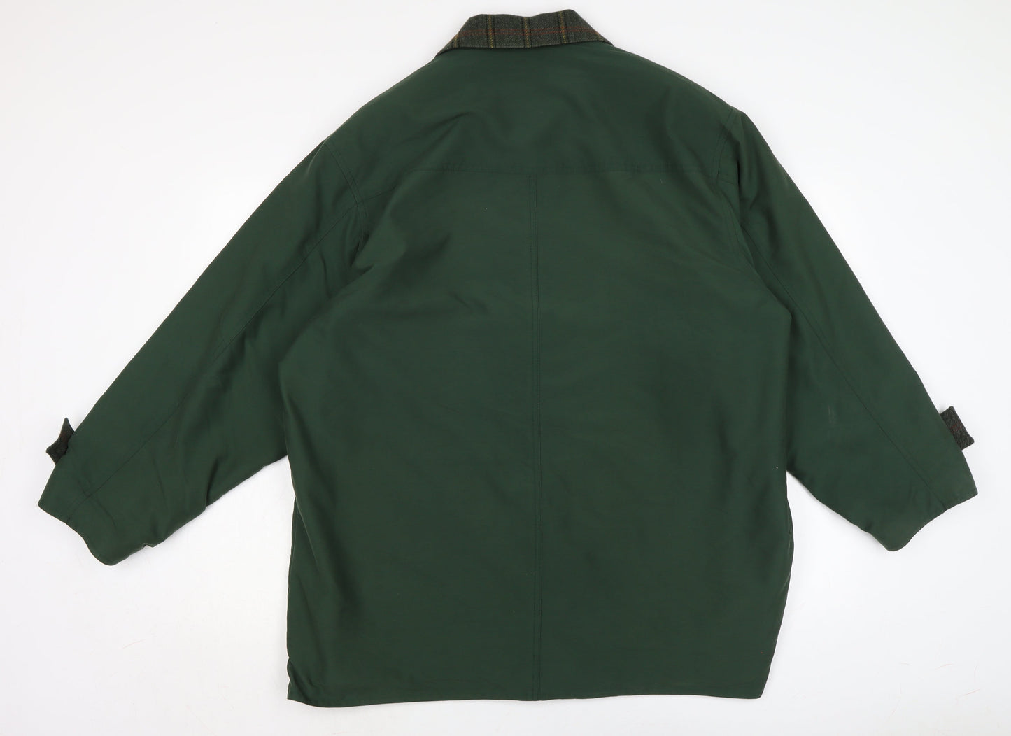 Henry white Mens Green Overcoat Coat Size L Button