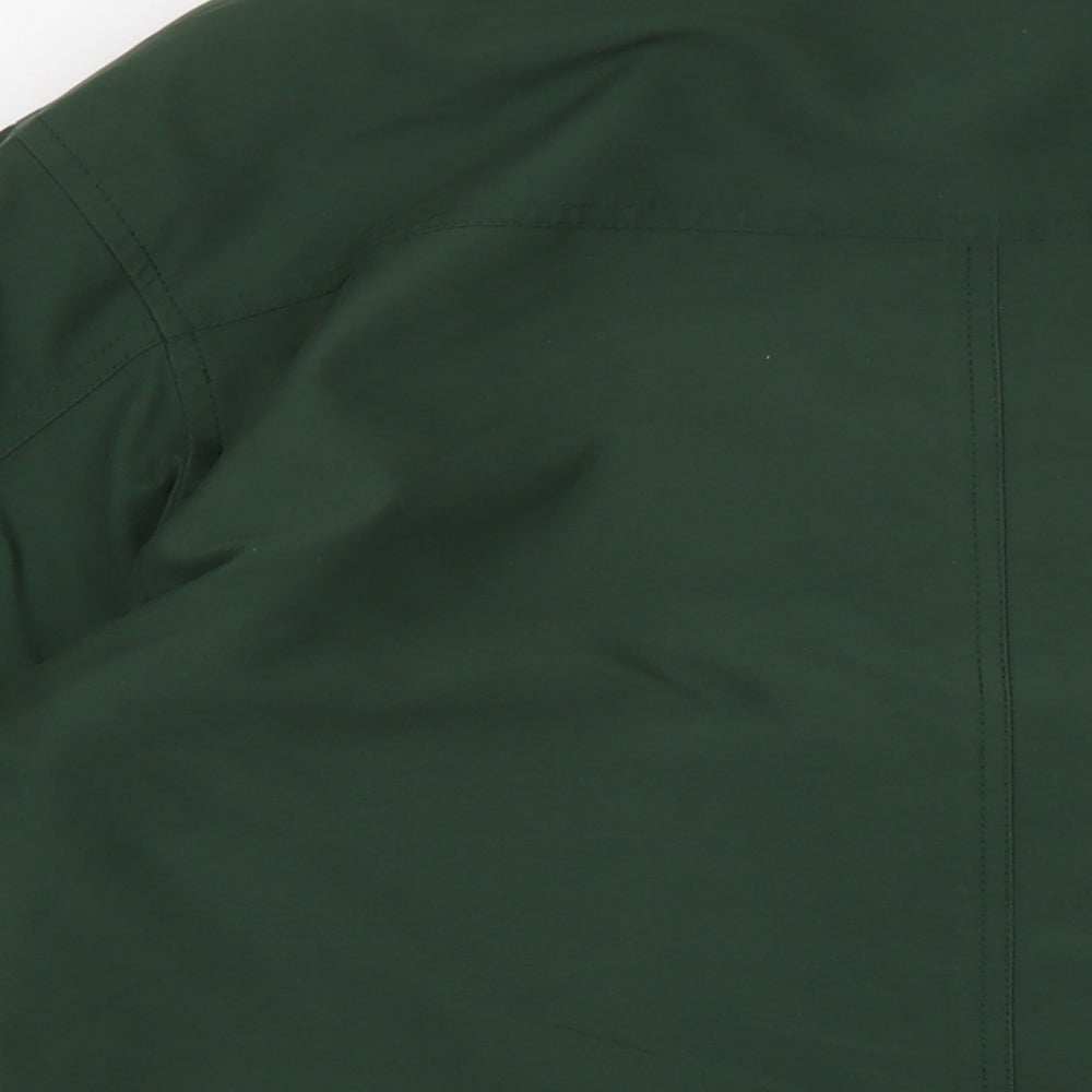 Henry white Mens Green Overcoat Coat Size L Button