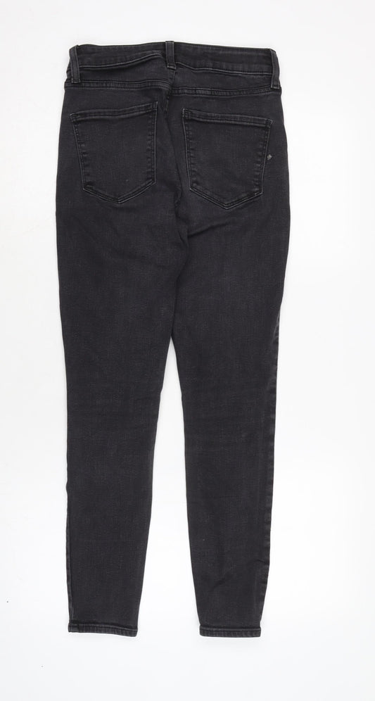 Gap Womens Grey Cotton Blend Skinny Jeans Size 27 in L26.5 in Regular Zip