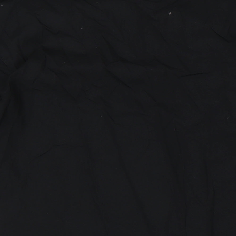 Marks and Spencer Womens Black Cotton Shirt Dress Size 10 V-Neck