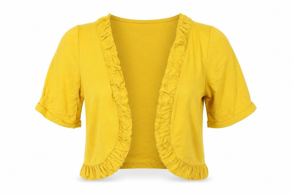 Womens UK Size M Klass Yellow Viscose T-Shirt