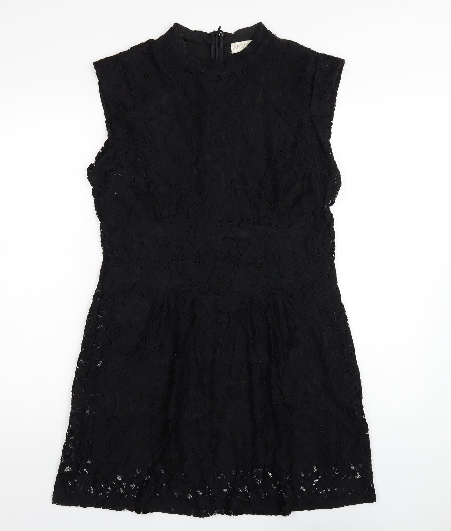 Apricot Womens Black Nylon A-Line Size 16 Round Neck Zip