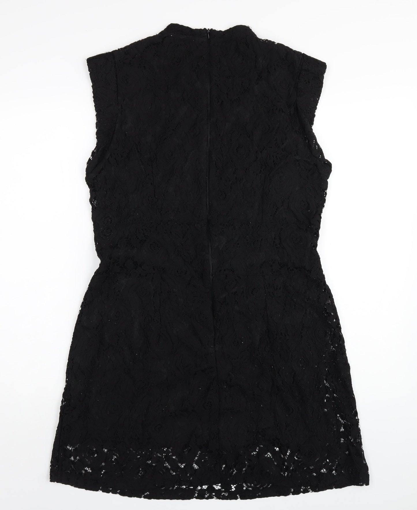 Apricot Womens Black Nylon A-Line Size 16 Round Neck Zip