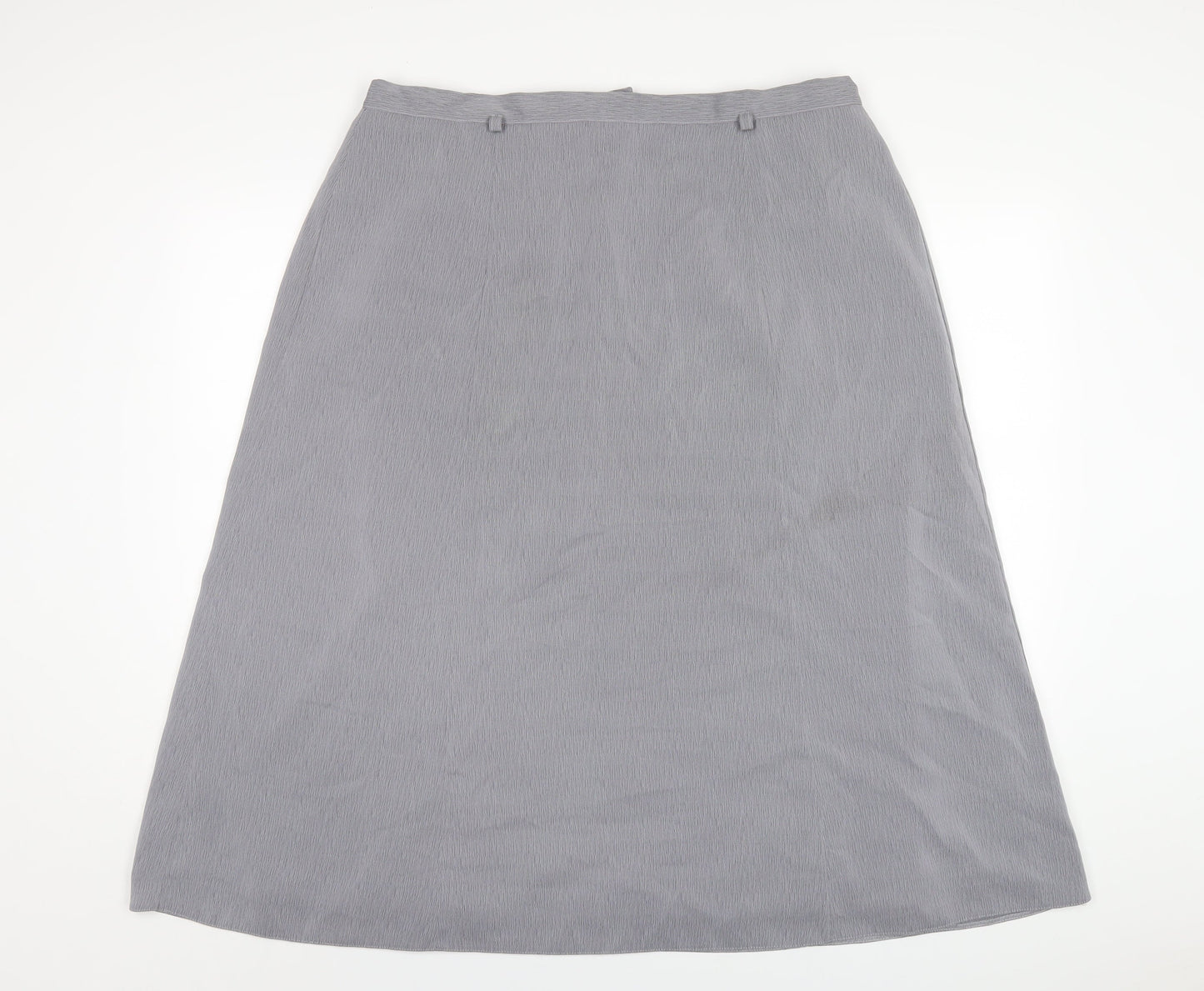 Berkertex Womens Grey Polyester A-Line Skirt Size 20 Zip