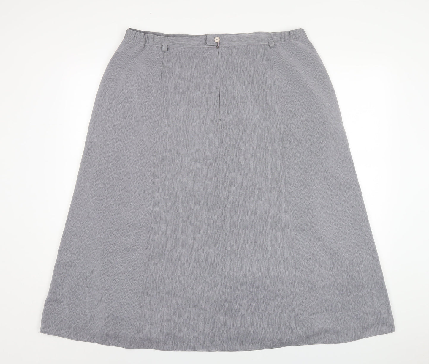 Berkertex Womens Grey Polyester A-Line Skirt Size 20 Zip