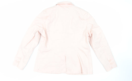 Marks and Spencer Womens Pink Jacket Blazer Size 18 Button