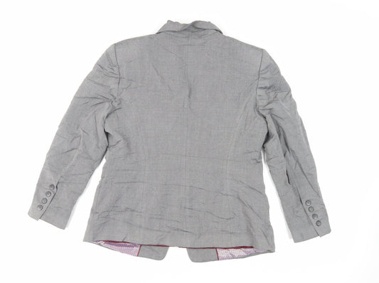 Marks and Spencer Womens Grey Jacket Blazer Size 14 Button