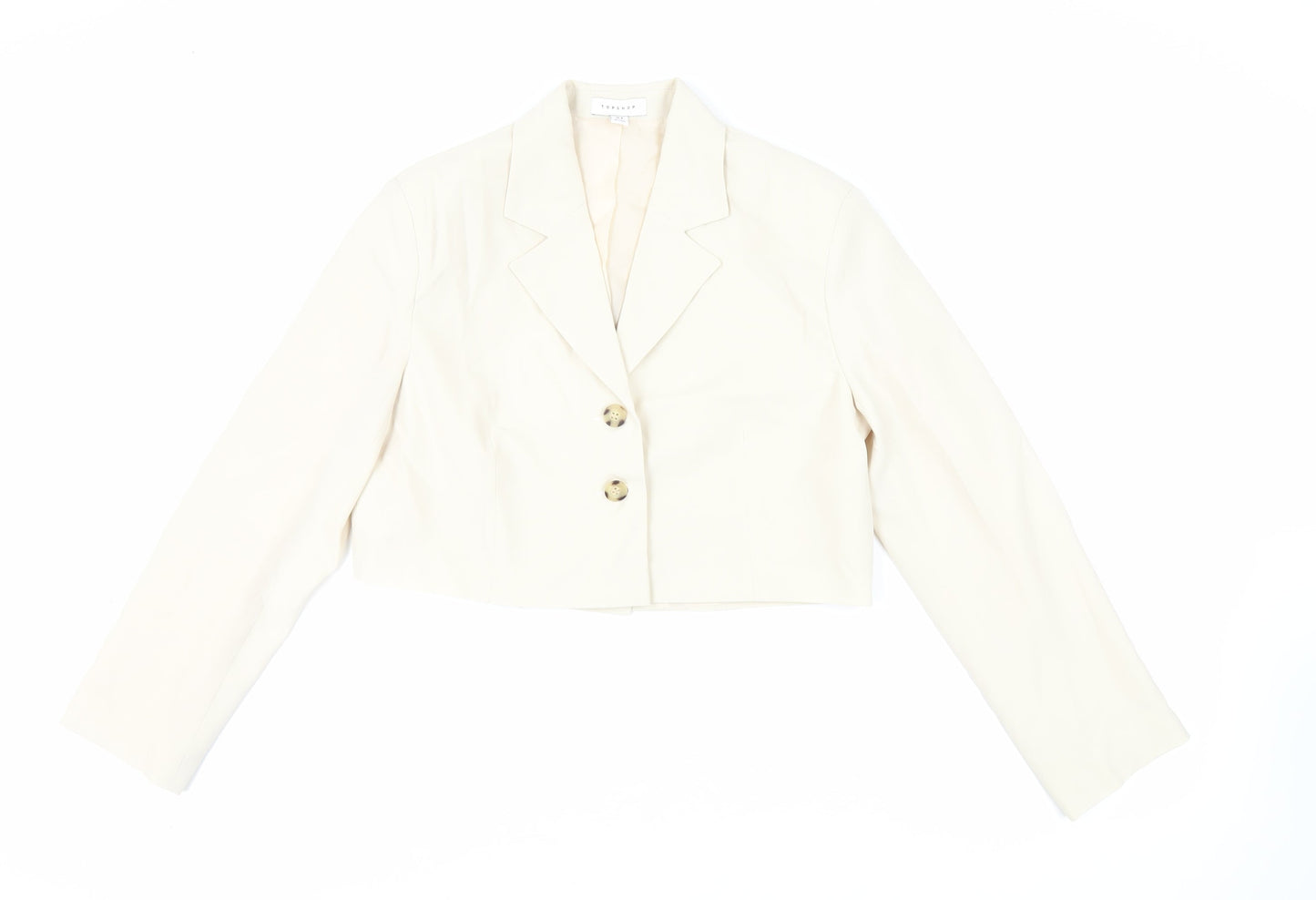 Topshop Womens Ivory Jacket Blazer Size 8 Button